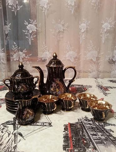 zerif cay: Çay dəsti, rəng - Qara, Keramika — 2