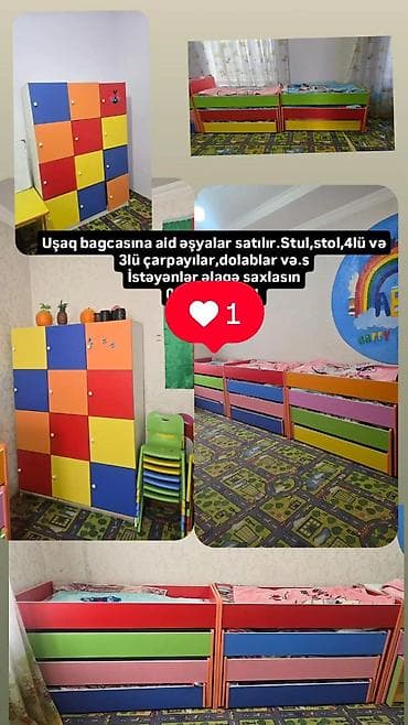 İrada Bağça mebelləri satılır, 3lü çarpayılar 200manat, 4lü çarpayılar — 1
