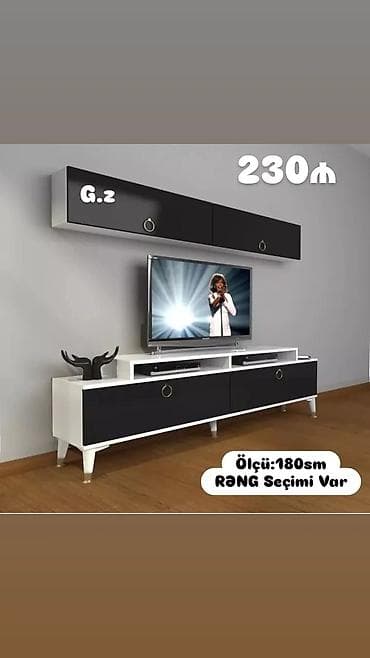 saloglu mebel: Yeni, Düz TV altlığı, Polkalı — 2