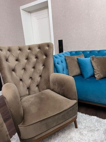 диван и 2 кресла: Новый, Диван, 2 кресла, Без подьемного механизма, Нераскладной — 4