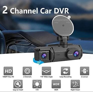 2 kanallı avtomobil DVR – 1080P Full HD iki linzalı videoregistrator