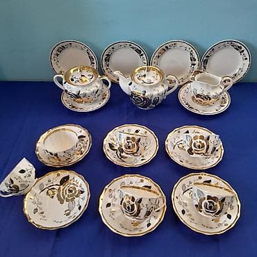 cay: Çay dəsti, rəng - Mavi, Farfor, Bohemia, 6 nəfərlik, Çexiya — 3