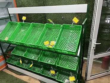 meyve vitrini: 15 yeşikli meyvə vitrini Təcili satılır Soldan sağa eni : 214 sm — 1