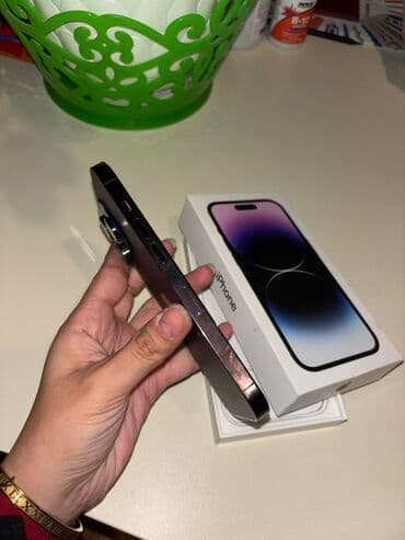 dinamik qutusu: IPhone 14 Pro, 256 GB, Deep Purple, Face ID — 2
