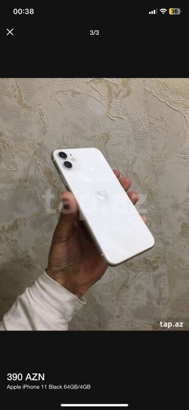 iphone 11 arxalıq: IPhone 11, 64 GB, Qara, Face ID — 1