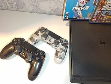 Təzə kimi, nöqtə cızıqsız PS4 slim 500gb qutuda, zavod plombu