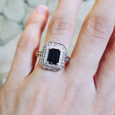 Toy, Üzük, Çəhrayı qızıl, 585 Əyar, Sapfir