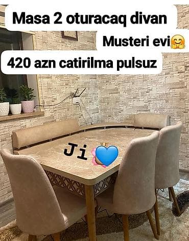 ereb mebeli: Künc divan və masa desti — 1