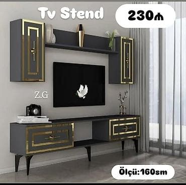 Yeni, Düz TV altlığı, Polkalı, Laminat