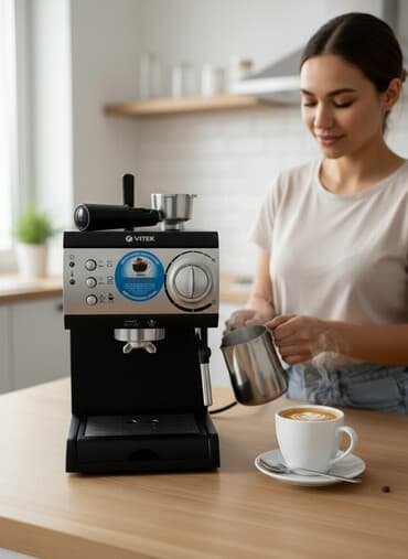 qəhvə üyüdən: Qəhvə maşını Vitek, Yarımavtomat, Kapuçinator ilə — 2
