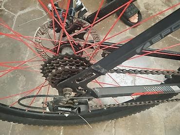 velosiped kameri: BMX STC dağ velosipedi - Rəng: mat qara, qırmızı loqo və qırmızı — 3