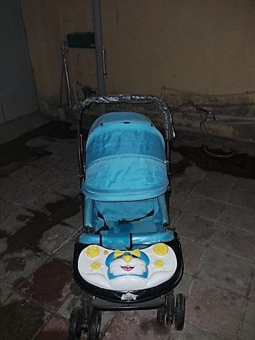 yes mekteb cantalari: Uşaq arabası – mavi rəng - Yüngül və kompakt konstruksiya, qatlanan — 4