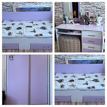 İrade 6644Dolab Acilan kreslo Tek neferlik matrasla yataq Oxu masasi