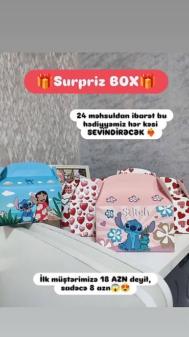 ucuz metlaq: Sürpriz BOX – 24 məhsullu hədiyyə qutusu - 24 müxtəlif məhsuldan — 1