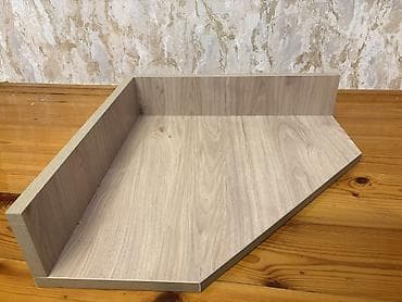 ber ber: Künc üçün L formalı taxta rəf bölməsi - Material: laminat örtüklü — 2