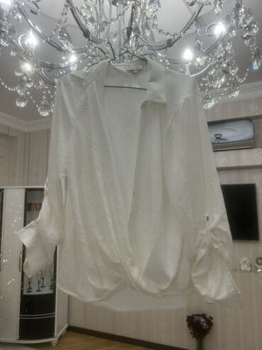 uzun paltarlar: Brend: Status by C. Tenaud Model: Ağ qadın bluzası - Rəng: Saf ağ — 1