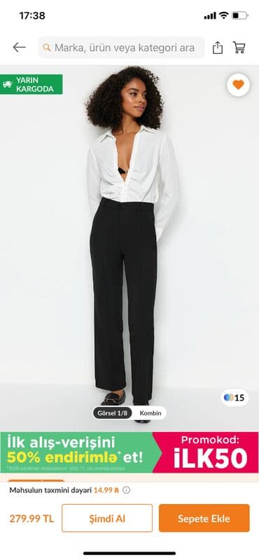 şalvar cins: Trendyolmilladan en sevilen shalvar 38 olcu m razmerdir. Beli eynime — 2