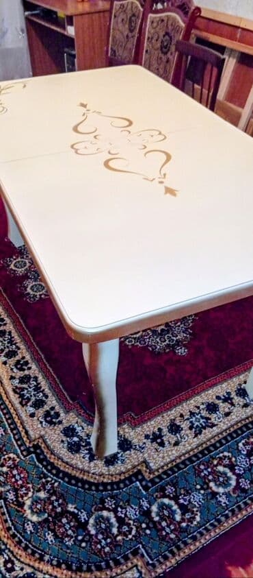 en ucuz yolkalar: Qonaq otağı üçün, Açılmayan, Dördbucaq masa, 6 stul — 2