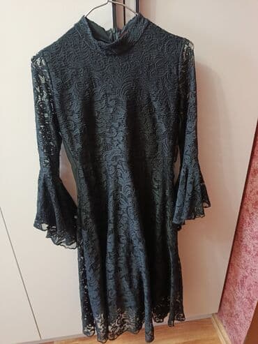 Qadın krujeva paltar - Rəng: qara - Material: tam krujeva üst qat lalafo.az -da Qadın krujeva paltar - Rəng: qara - Material: tam krujeva üst qat