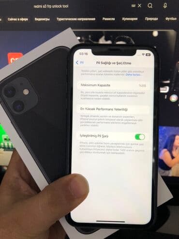 iphone 11 dual sim qiymeti: IPhone 11, Qara, Face ID — 2