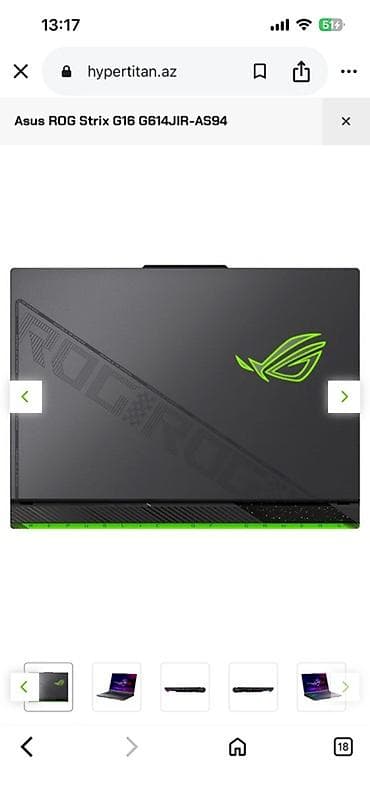 oyun noutbukları: Asus ROG Strix G16 G614JIR-AS94 oyun noutbuku Model Asus ROG Strix G16 — 2