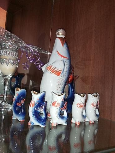 Porcelain “balıq” süfrə dəsti - Tərkib: 1 böyük sürahi (balıq