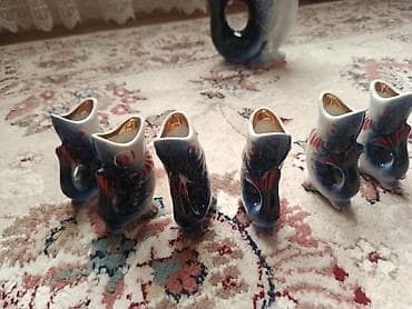 ucuz ikinci el: Porseleyn “Balıq” likör dəsti - Tərkib: 1 ədəd böyük balıq formalı — 3