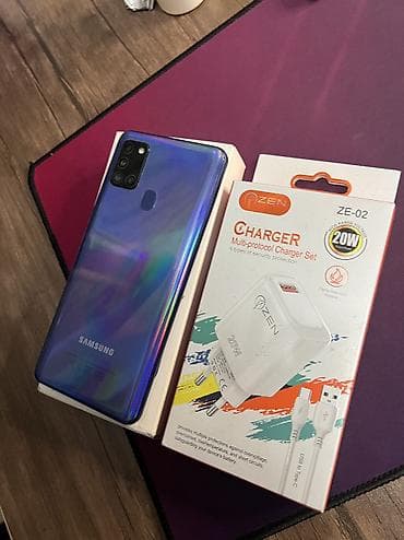 samsung not14: Samsung Galaxy A21S, 32 GB, rəng - Mavi, Barmaq izi, Face ID — 4