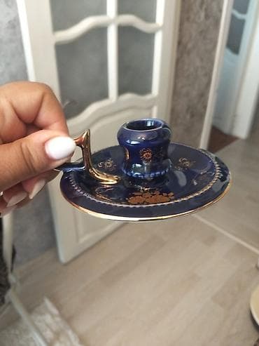 17 şam: Məhsul: Şamaltı (şam üçün tutacaqlı qab) Təsvir: - Çexiya istehsalı — 1