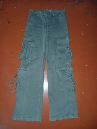 qaqa şalvarı: Bol kəsim Şalvar, rəng - Yaşıl — 1