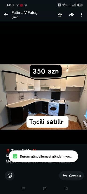 unvan az islenmis metbex mebelleri: ‼️ Təcili Satılır ‼️ Köclə bağlı satılır Metbex mebeli üstü tökme — 1