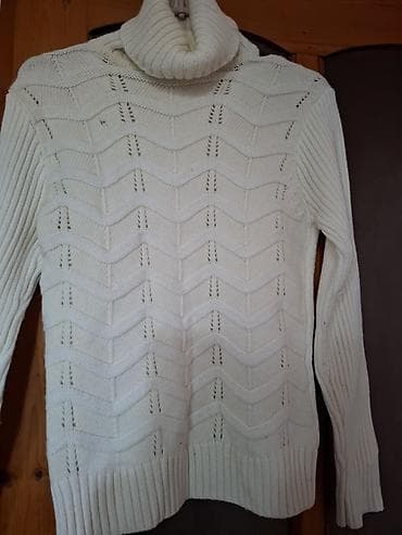 cins: Ağ rəngli toxunma sviter - Model: boğazlı (balaklava tipli qalın — 1