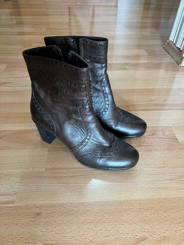 dəri qadın botilyonu: Ölçü: 38, rəng - Qəhvəyi, Yeni — 1