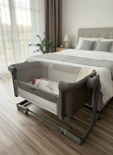 şaxda baba: Oğlan və qız üçün, İşlənmiş, Dördbucaq, Beşik, Dəstsiz, Matras ilə, Yellənmə mexanizm ilə — 1