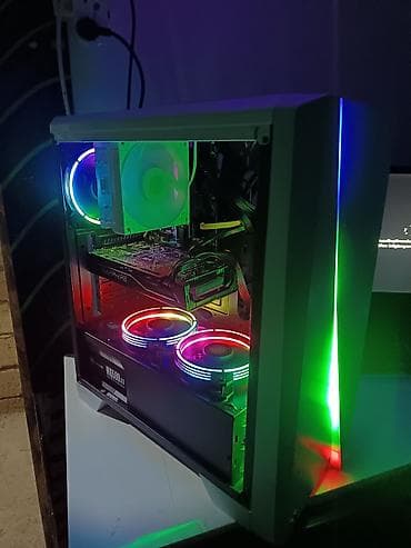 Modemlər və şəbəkə avadanlıqları: RGB işıqlanmaya malik tam oyun kompüteri və aksesuar dəsti əvvala — 1