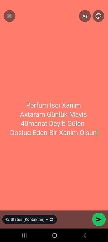sumqayıtda iş elanları 2026: Satış məsləhətçisi tələb olunur, Yalnız qadınlar üçün, İstənilən yaş, Təcrübəsiz, Gündəlik ödəniş — 1