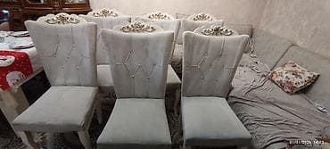 ber ber stolu: Qonaq otağı üçün, Qatlanmayan, rəng - Bej Stul — 2