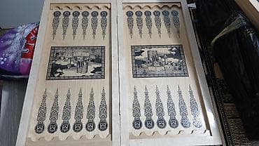 nerd sekilleri: Ağacdan hazırlanmış ikiüzlü stolüstü oyun dəsti - Material: təbii — 7