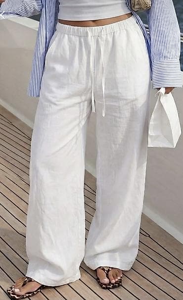 trapes salvar: Şalvar, M, L, XL, rəng - Ağ — 1