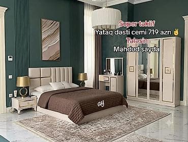 Yataq dəsti – müasir və zərif dizayn Komplektin tərkibi: - Yumşaq