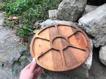 Кухонные принадлежности: Taxta servis və təqdimat lövhələri dəsti - Material: tam ağac — 4