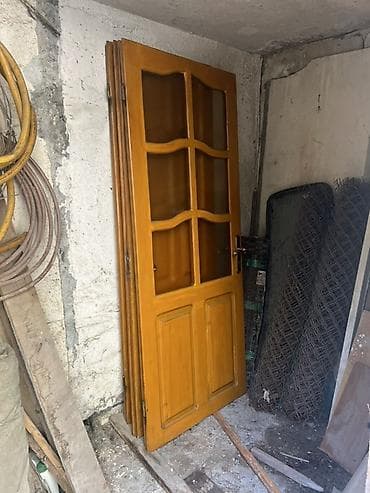 pol taxta: Taxta otaq qapıları dəsti - Material: təbii ağac (laklı səth) — 2