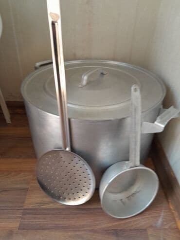 кастрюля алюминиевая 50 литров цена: İşlənmiş, Aş qazanı, rəng - Gümüşü, Alüminium, 40 sm, SSRİ — 13