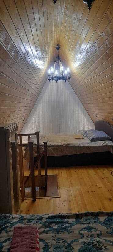 binə kirayə evlər 2024: A-frame tipli müasir kottec/ev kirayə üçün. Xüsusiyyətlər: - Üçbucaq — 5