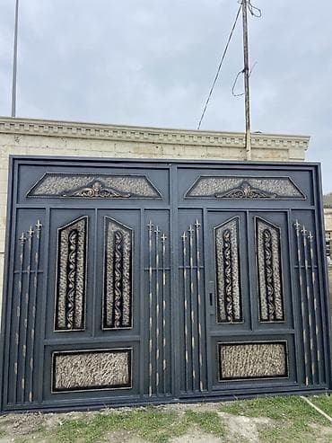 ikinci əl dəmir qapı: Dəmir Həyət darvazası, Siyirmə, Mexaniki, Qapı ilə, rəng - Qara, Kredit yoxdur — 2