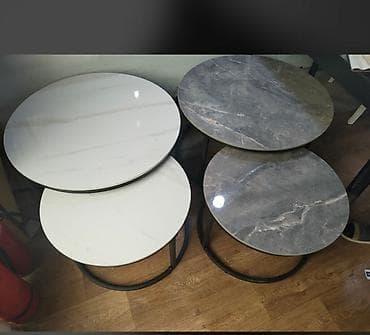 Jurnal masası, Yeni, Açılmayan, Mərmər, Yumru masa