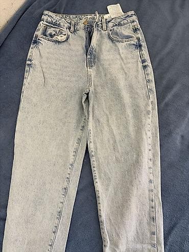 jeans salvar: ZARA unisex cins şalvar - Model: Klassik 5 ciblə “straight/regular” — 1