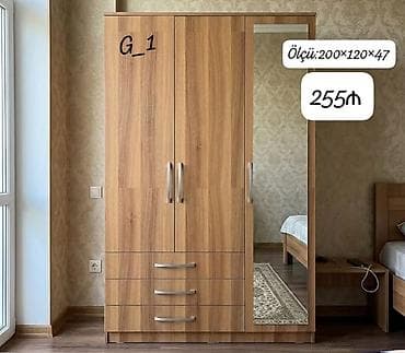 ref: G_1 model geyim dolabı - Ölçü: 200 × 120 × 47 sm - Qiymət: 255 ₼ - — 1