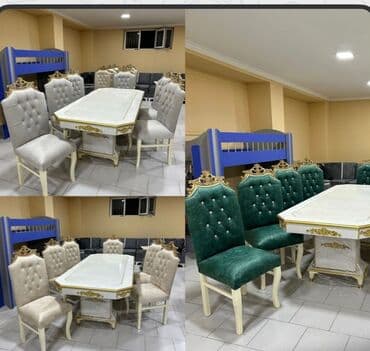 işlənmiş stol stul dəsti sumqayit: Qonaq otağı üçün, Yeni, Açılmayan, Dördbucaq masa, 6 stul — 1