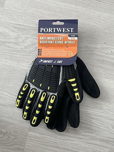 İdman və hobbi: Məhsul: Portwest A722 Anti Impact Cut Resistant Glove – Nitril (ölçü — 2